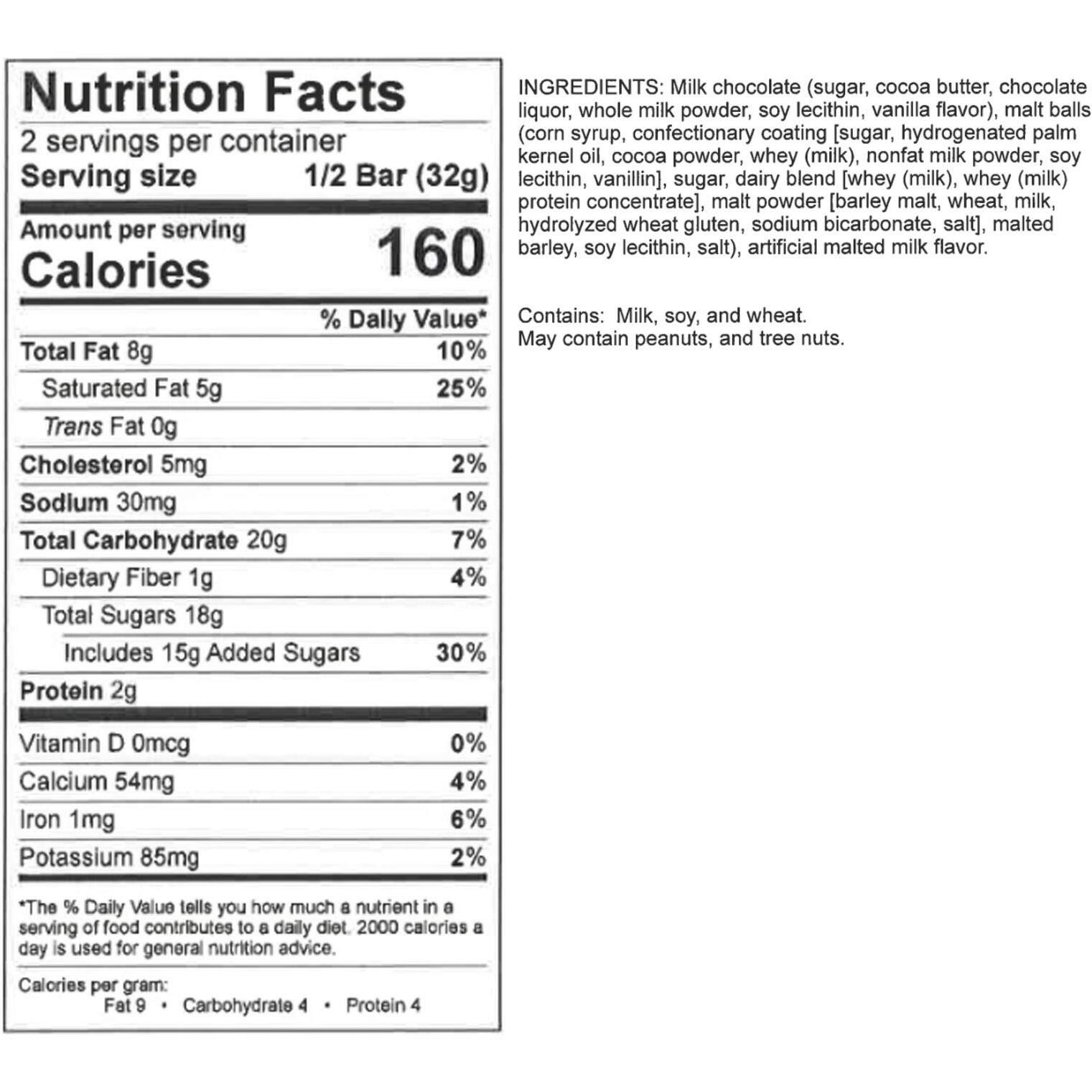 Hammond's Candies Gourmet Chocolate Candy Bars - Malted Milkshake | Sweet Milk Chocolate With Malted Milk, Certified Kosher, Handcrafted In The Usa | Pack Of 5