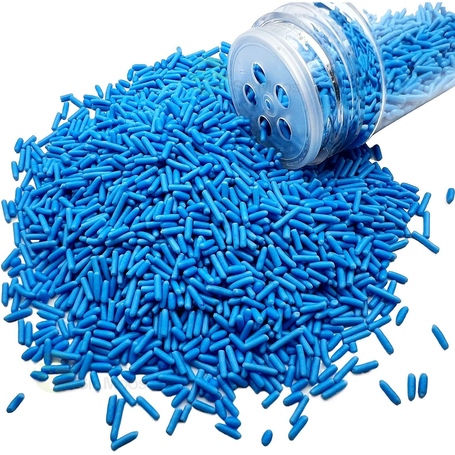 Se Si&Moos Blue Jimmies Sprinkles Edible Blue Sprinkles Soft Jimmies Soft Sprinkles For Topping Ice Cream, Cookies, Cakes, Cupcakes, Dessert Decorating 2.75 Oz
