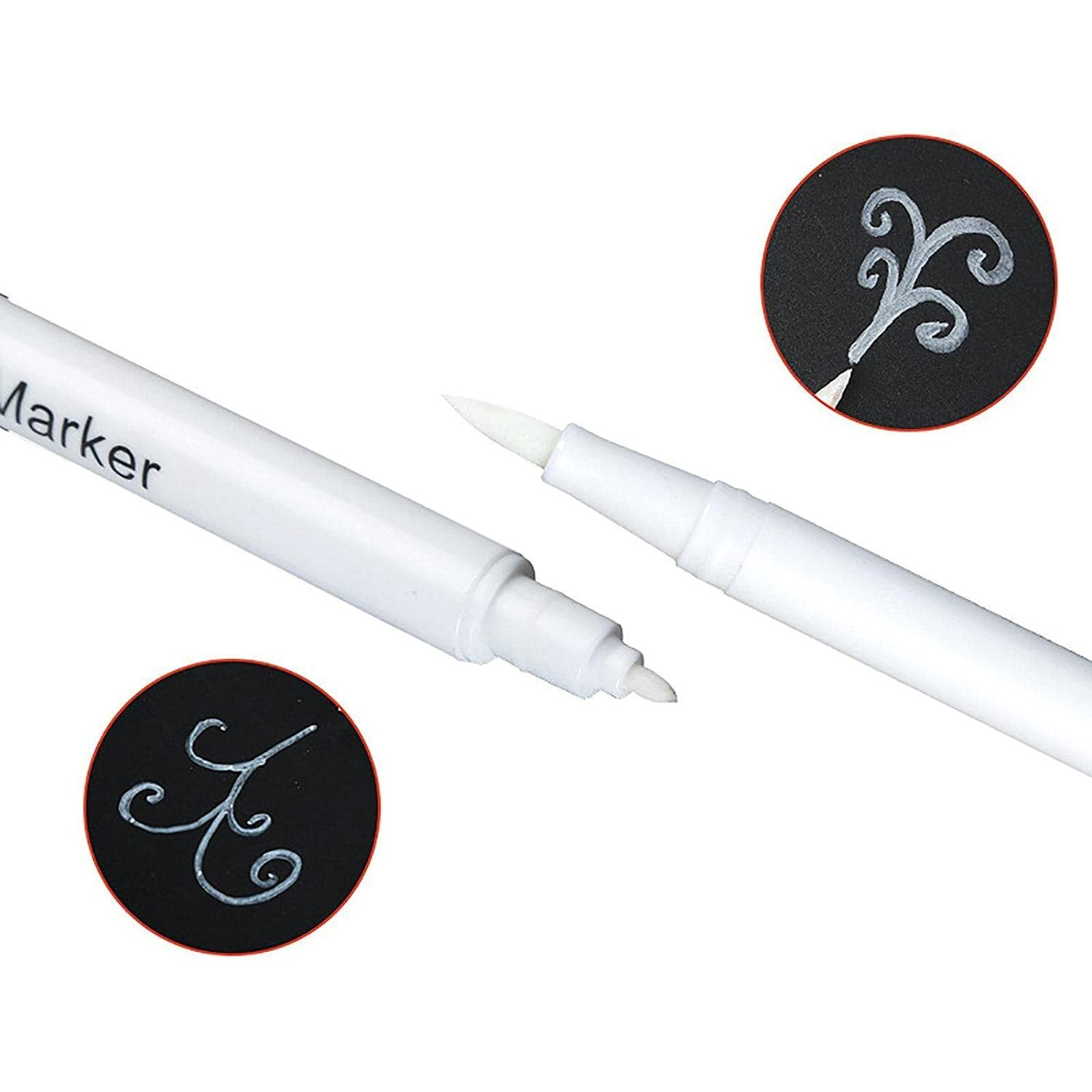 Food Coloring Markers, Edible Markers, Edible Markers For Cookies Food Coloring Pens 3Pcs, Food Decorating Pens, Fine And Thick Tip Food Grade Gourmet Writers For Diy Fondant Cakes Baking Party Decorating Drawing Writing ( White )