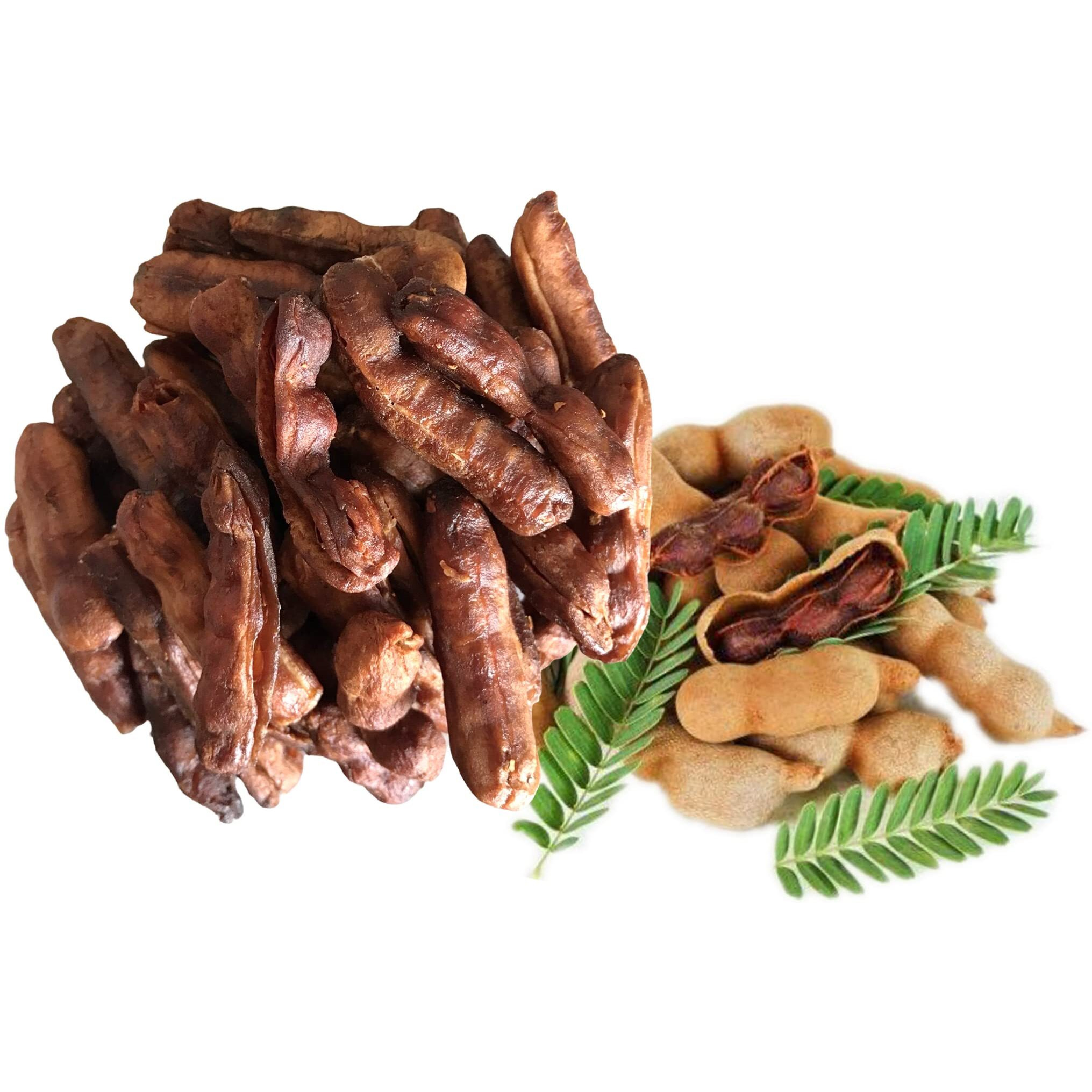 Seedless Fresh Dried Real Fruit Tamarind See-Chom-Phoo Little Sour And Sweet Small Pieces 150 G. (5.29 Oz.)