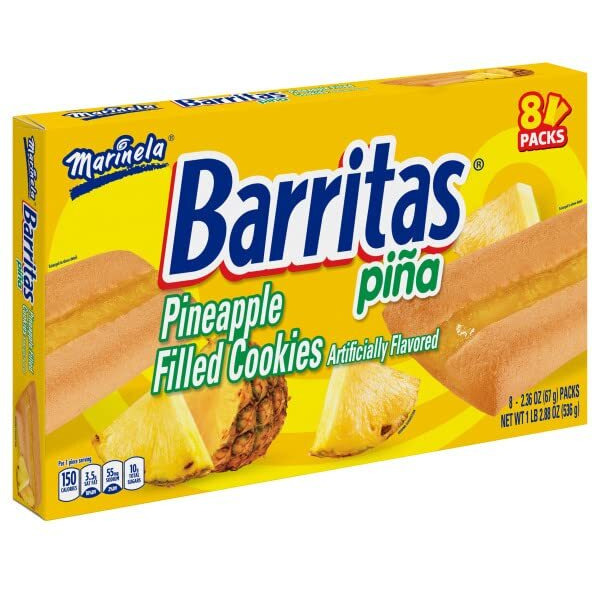 Marinela Barritas Pia Pineapple Soft Filled Cookie Bar | 2 Pack (16 Count)
