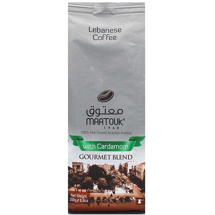 Maatouk Lebanese Coffee With Cardamom Gourmet Blend, 7 Ounce