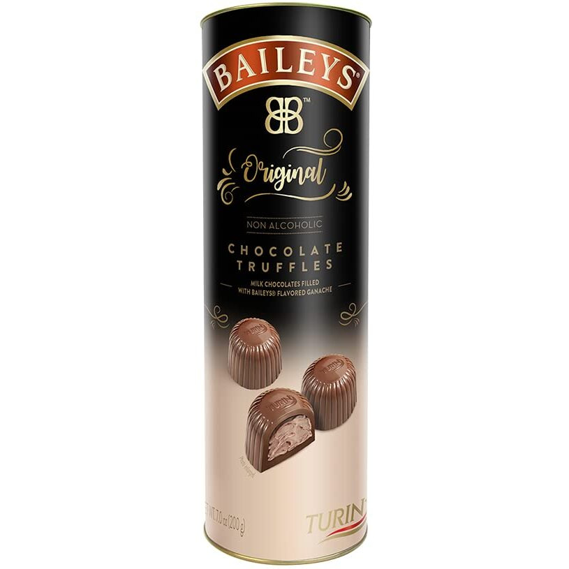 Turin Baileys Milk Chocolate Truffles, Milk Chocolates Filled With Baileys Flavored Non-Alcoholic, 7Oz Tube Great For Gifts And Treats