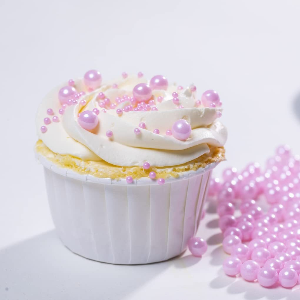 Pink Sprinkles Edible Pearls,Cake Sprinkles 130G 4.6Oz,Cookie Sprinkles,Sugar Pearl, Edible Candy Pearls For Cake Cupcake Decorationg (7Mm-Pink)