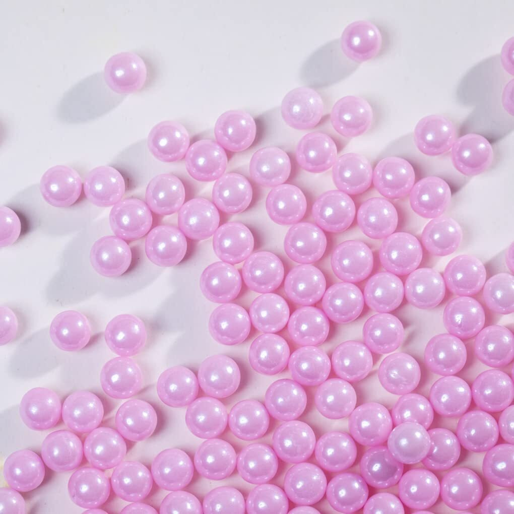 Pink Sprinkles Edible Pearls,Cake Sprinkles 130G 4.6Oz,Cookie Sprinkles,Sugar Pearl, Edible Candy Pearls For Cake Cupcake Decorationg (7Mm-Pink)