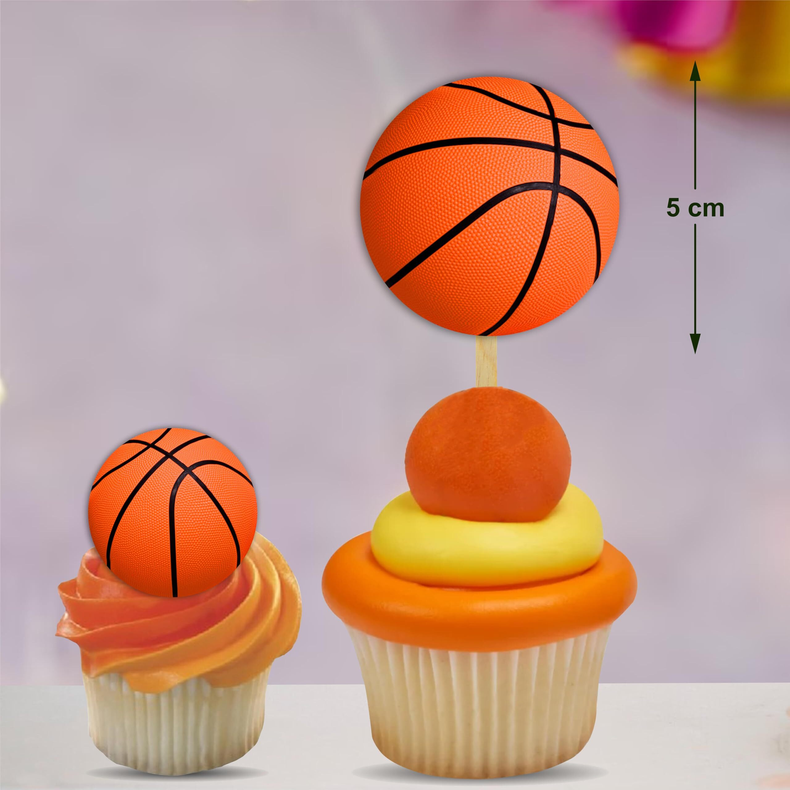 Seyal Basketball Cupcake Topper
