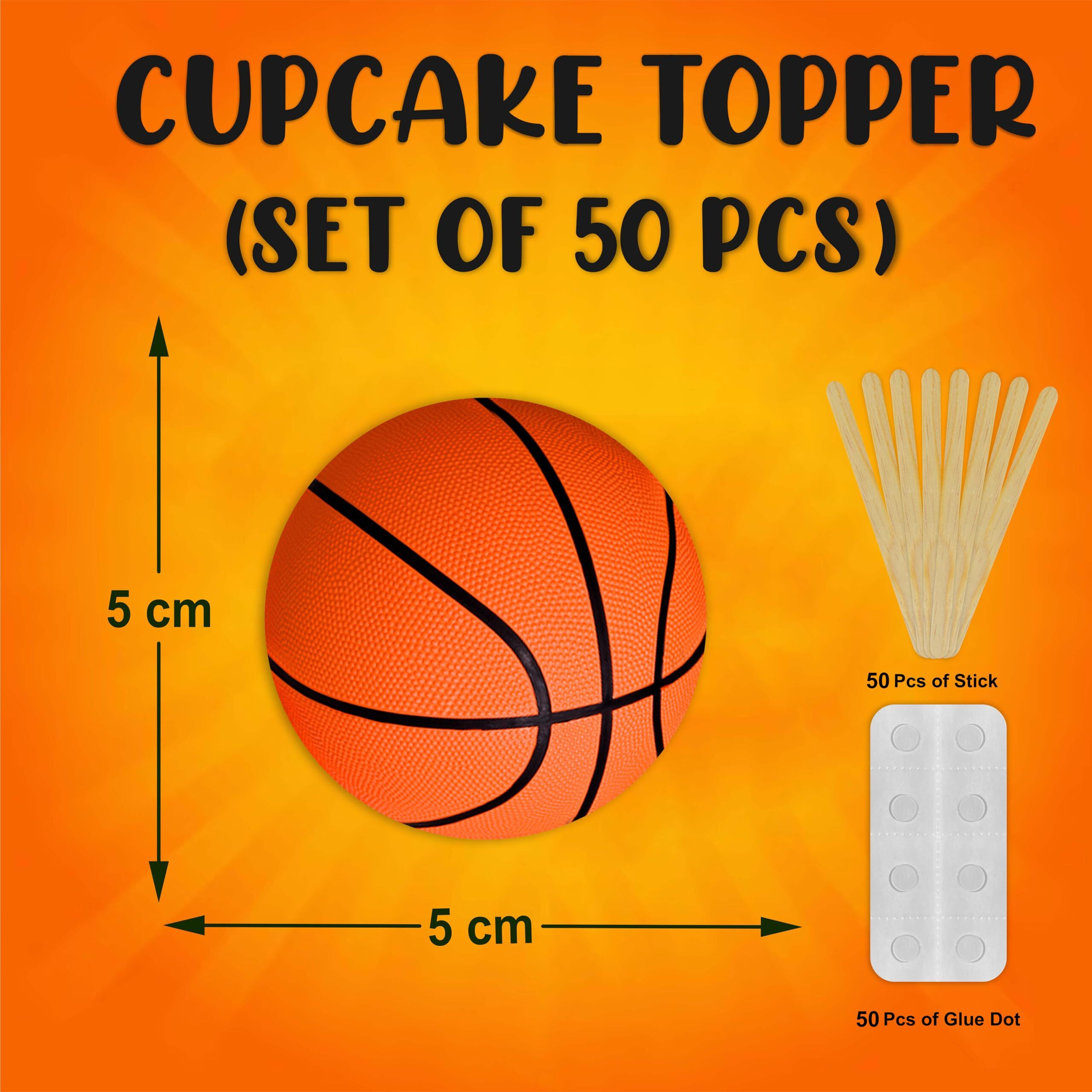 Seyal Basketball Cupcake Topper
