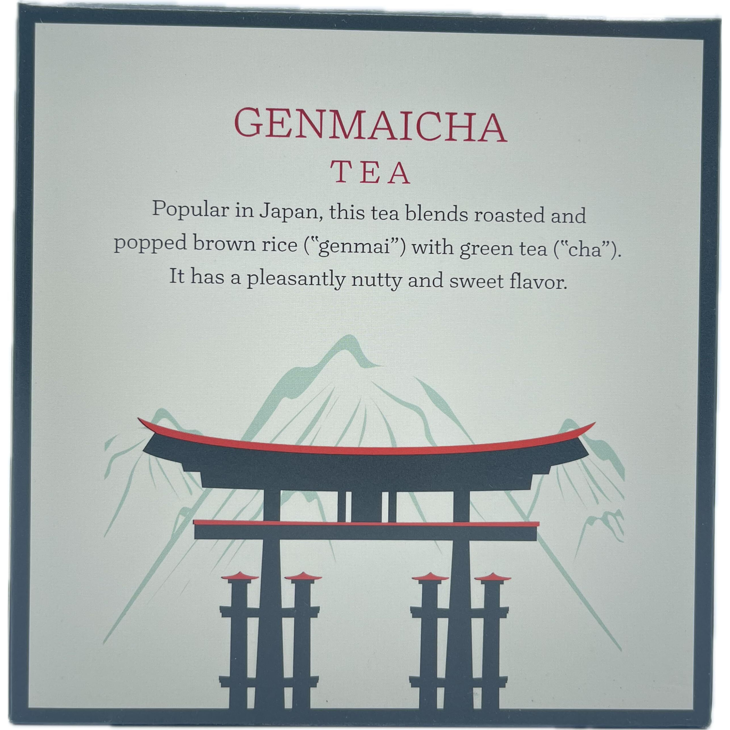 Premium Genmaicha Sencha Green Tea - 15 Pyramid Tea Bags, Individually Wrapped, Smooth Roasted Brown Rice Flavor, 30G Total - Authentic Japanese Blend