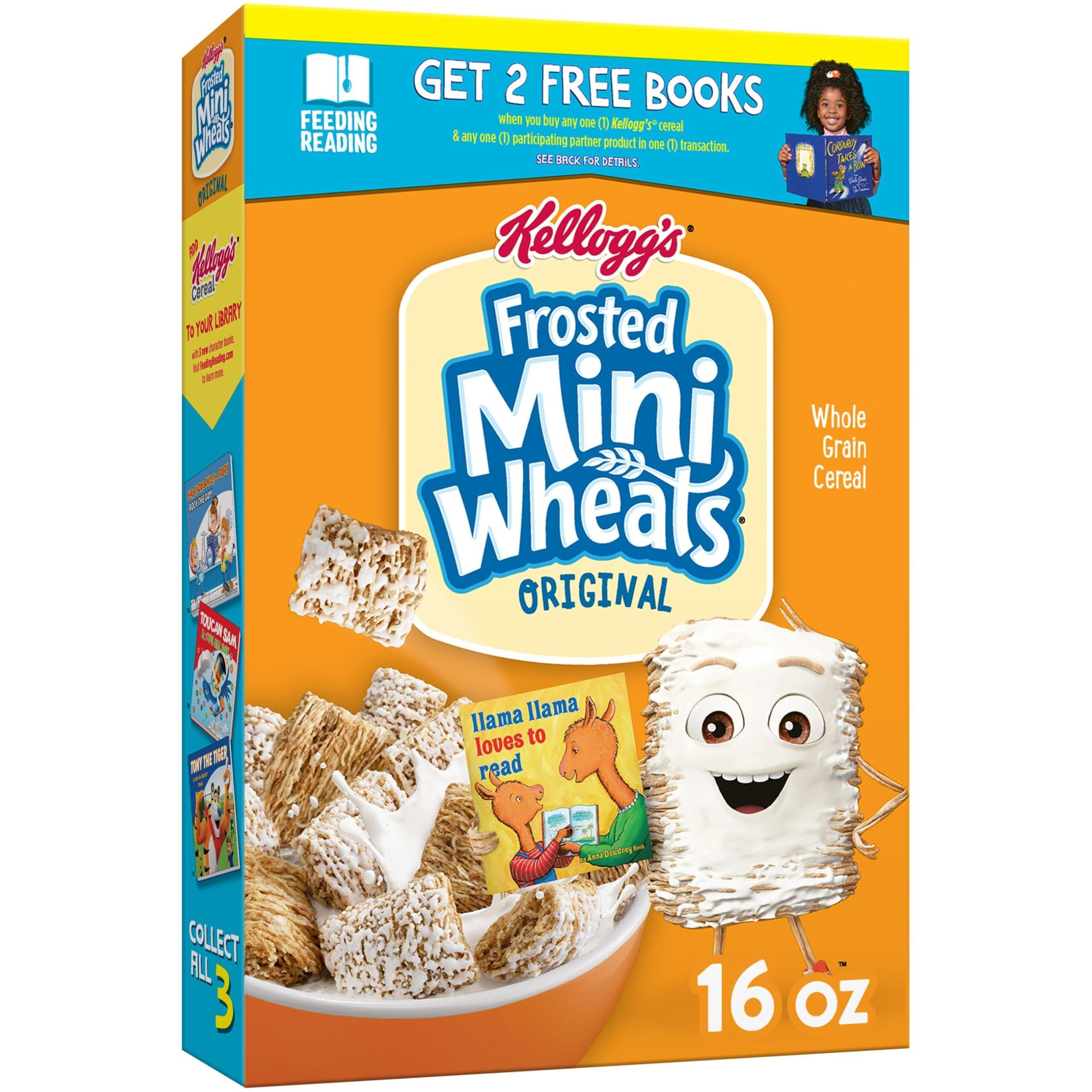 Kellogg's Frosted Mini-Wheats Breakfast Cereal, Kids Cereal, Family Breakfast, Original, 16Oz Box (1 Box)