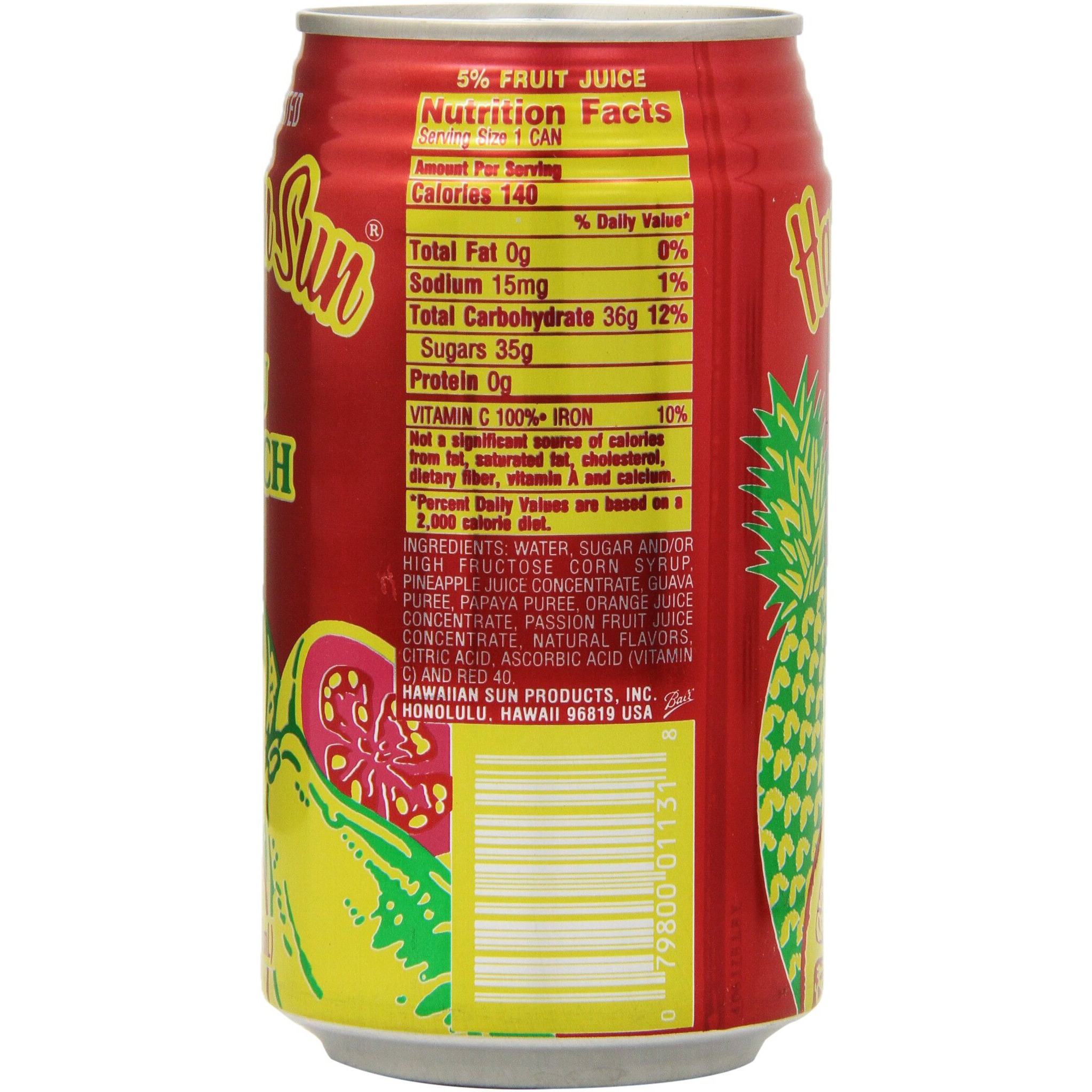 Hawaiian Sun Drink, Luau Punch, 11.5-Ounce (Pack Of 24)