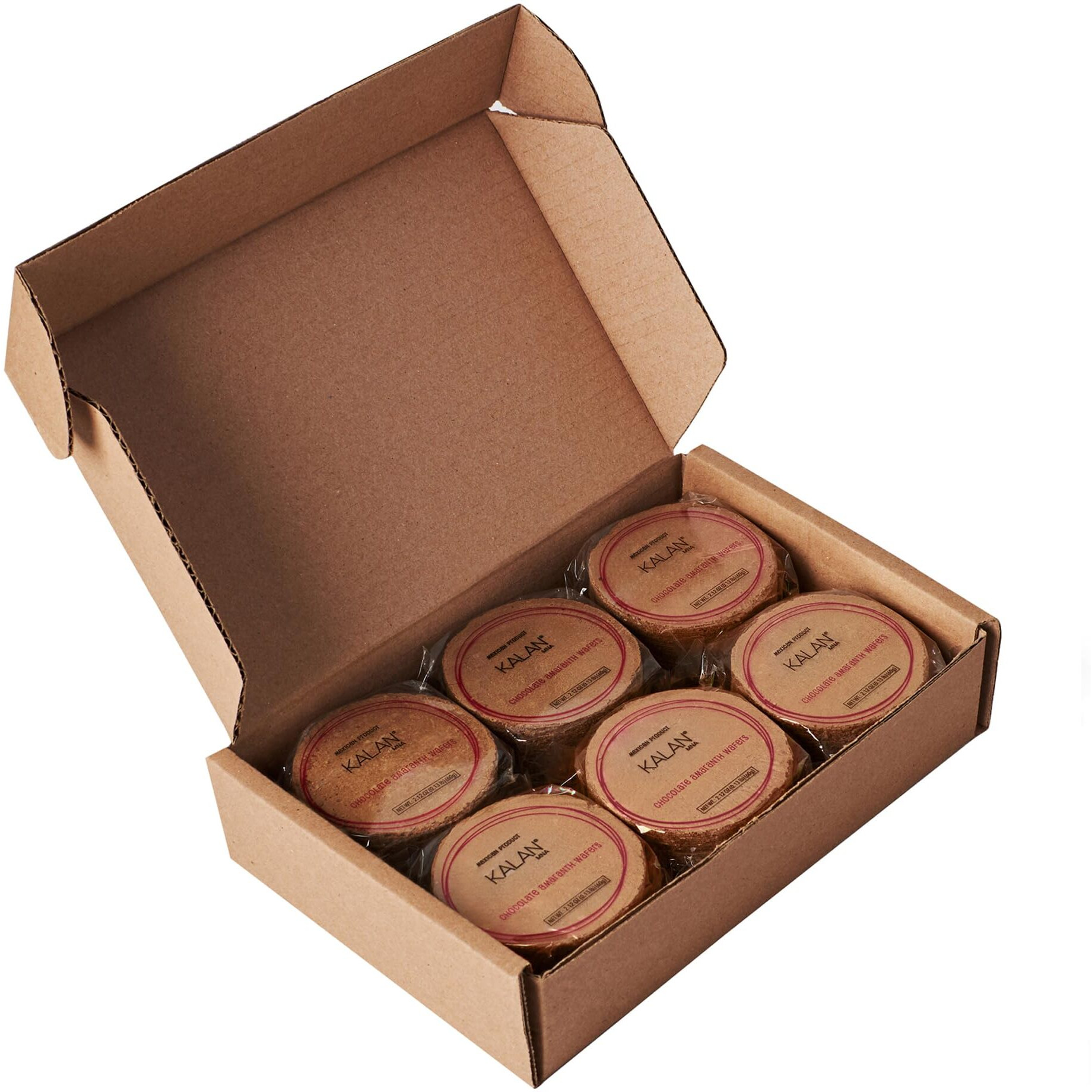 Kalan Chocolate Amaranth Flour Wafer Thins, Vegan And Sugar-Free, Pack Of 6