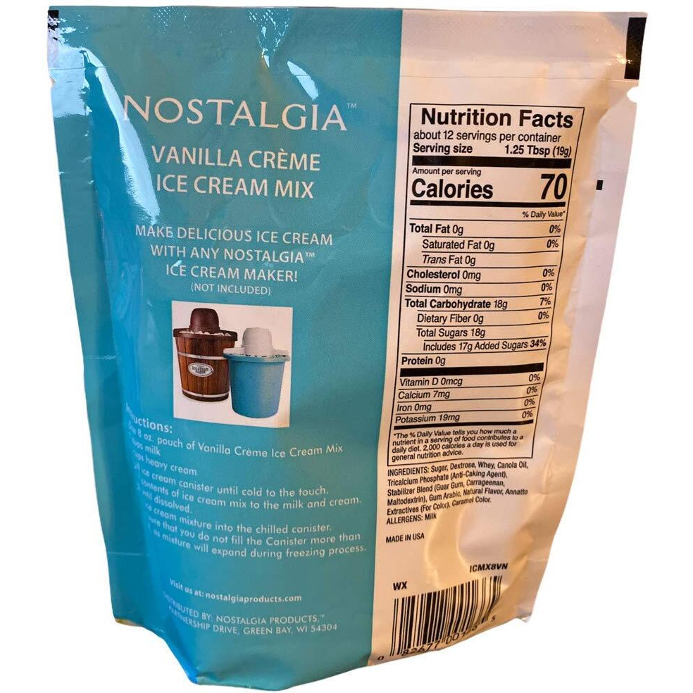 Nostalgia Vanilla Ice Cream Mix