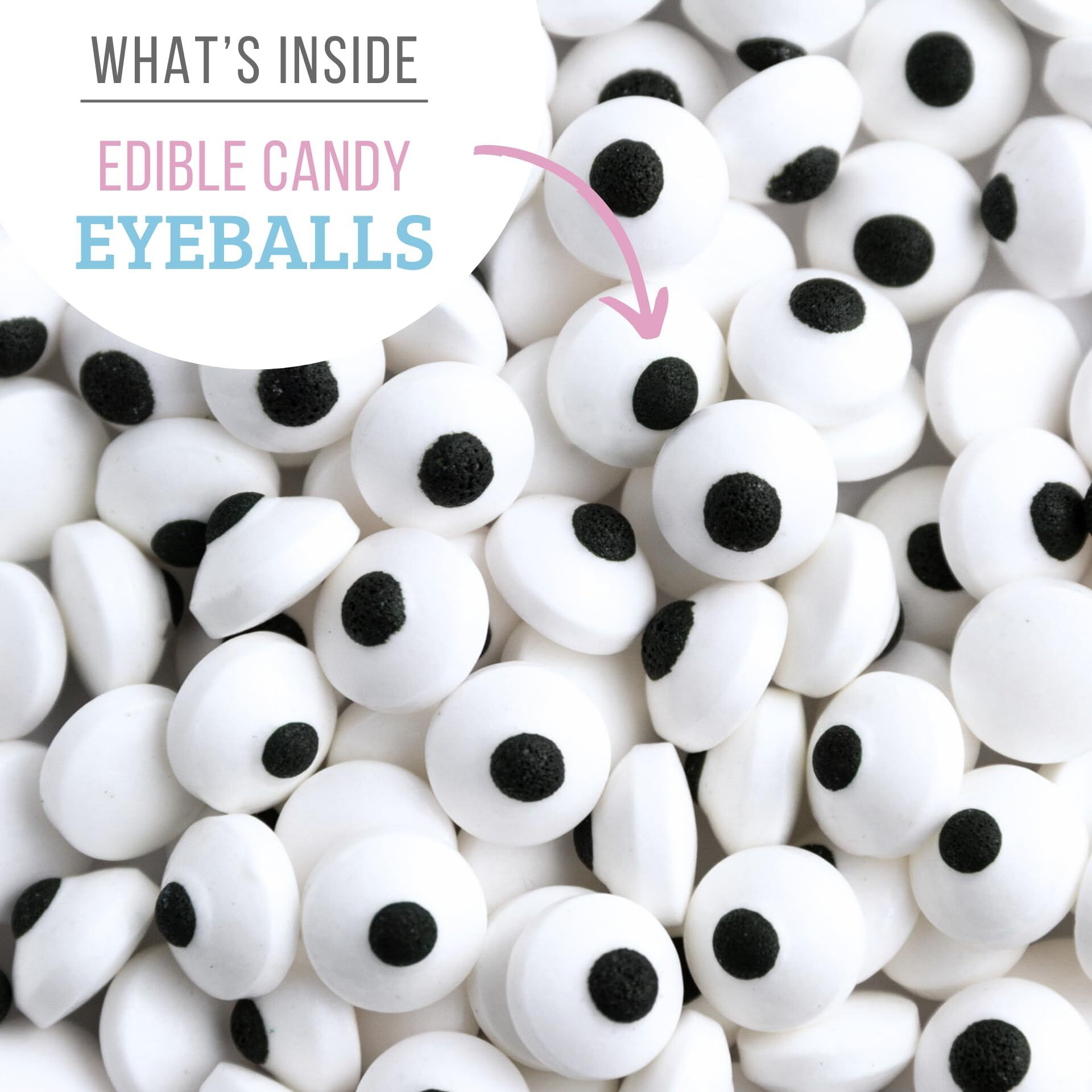 Sweets Indeed, Bulk Candy Eyeballs, 700 Eyeballs, 10 Ounce, Halloween Sprinkles, Edible Eyes, Sprinkle Mix, Perfect For Cake Decorations, Baking, Ice Cream, Cookies, Cupcake Topper (Candy Eyeballs)