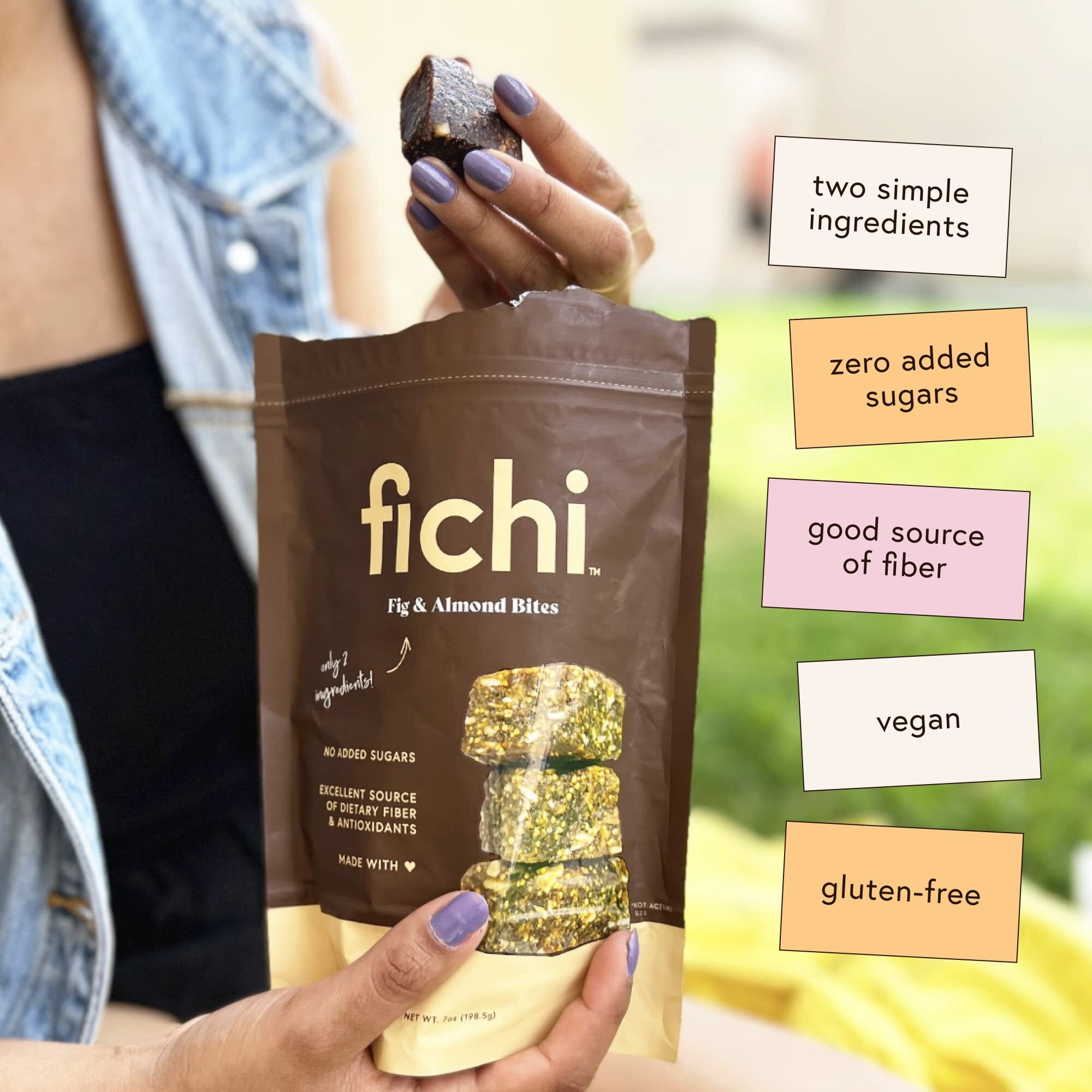 Fichi Fig And Almond Bites, A Wholesome And Delicious Gluten-Free Italian Fruit And Nut Snack, 7 Oz (Pack Of 1)