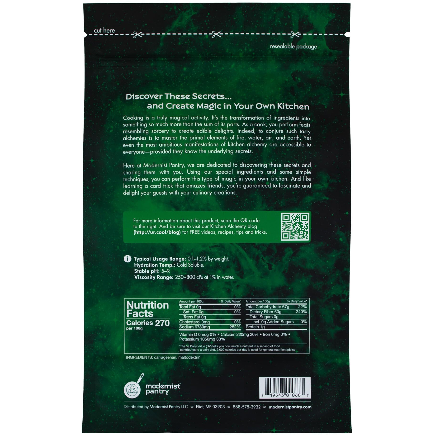 Refined Lambda Carrageenan  Non-Gmo  Vegan  Ou Kosher Certified - 400G/14Oz