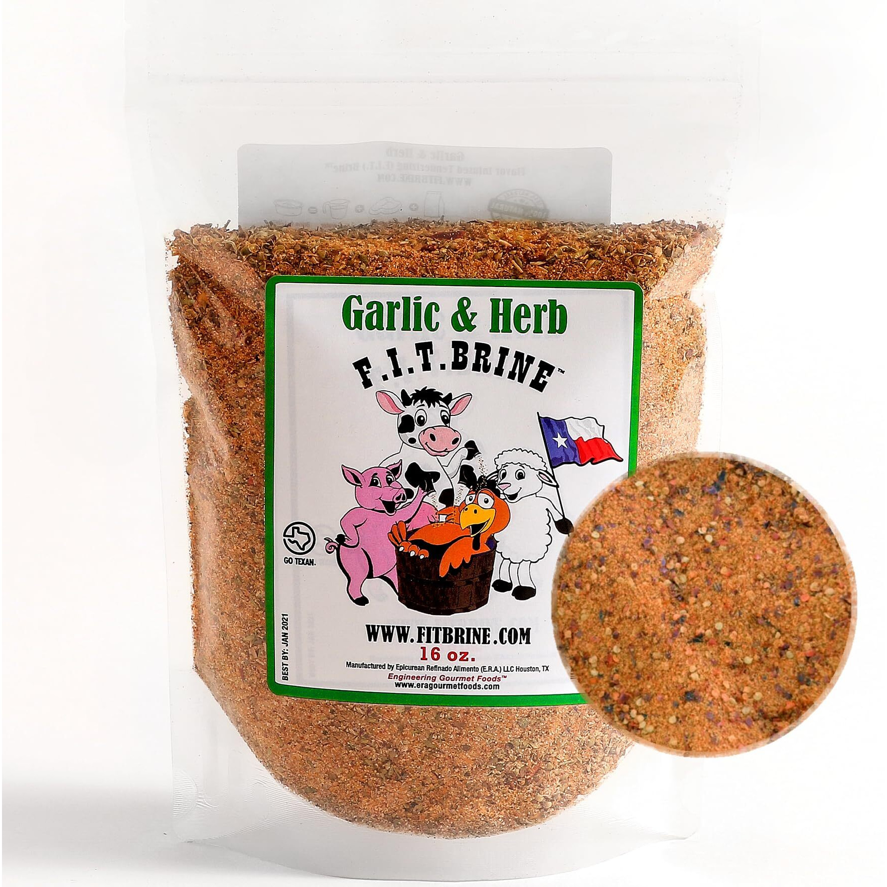 Flavor Infused Tenderizing (Fit) Brine - Garlic & Herb, 16Oz | Premium Meat Tenderizer & Seasoning | Infuses Fresh, Authentic Flavor & Juicy Texture | All-Natural, Easy-To-Use For Chicken, Turkey, Lamb, Salmon & More Quality Made In Texas.