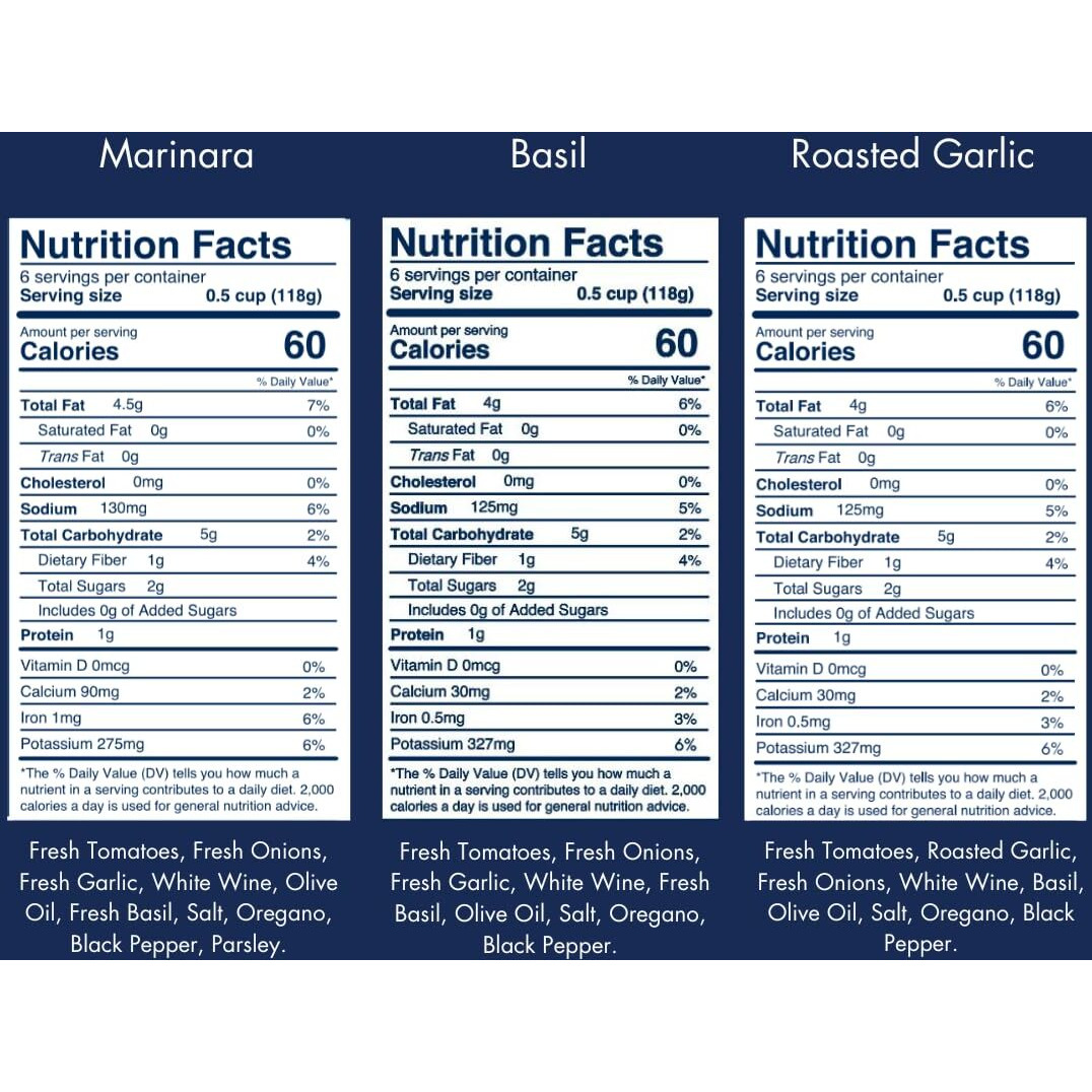 Yo Mamas Foods Gourmet Keto Gift Set And Care Package | Includes (1) Marinara Sauce (1) Tomato Basil And | (1) Roasted Garlic | Low-Sugar, Carb, Sodium, Gluten-Free, & Fresh Ingredients