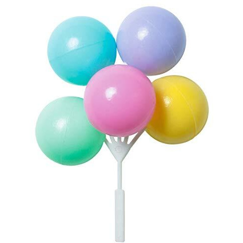 Pastel Balloon Cluster Cake Or Cupcake Topper Picks - Pack Of 6