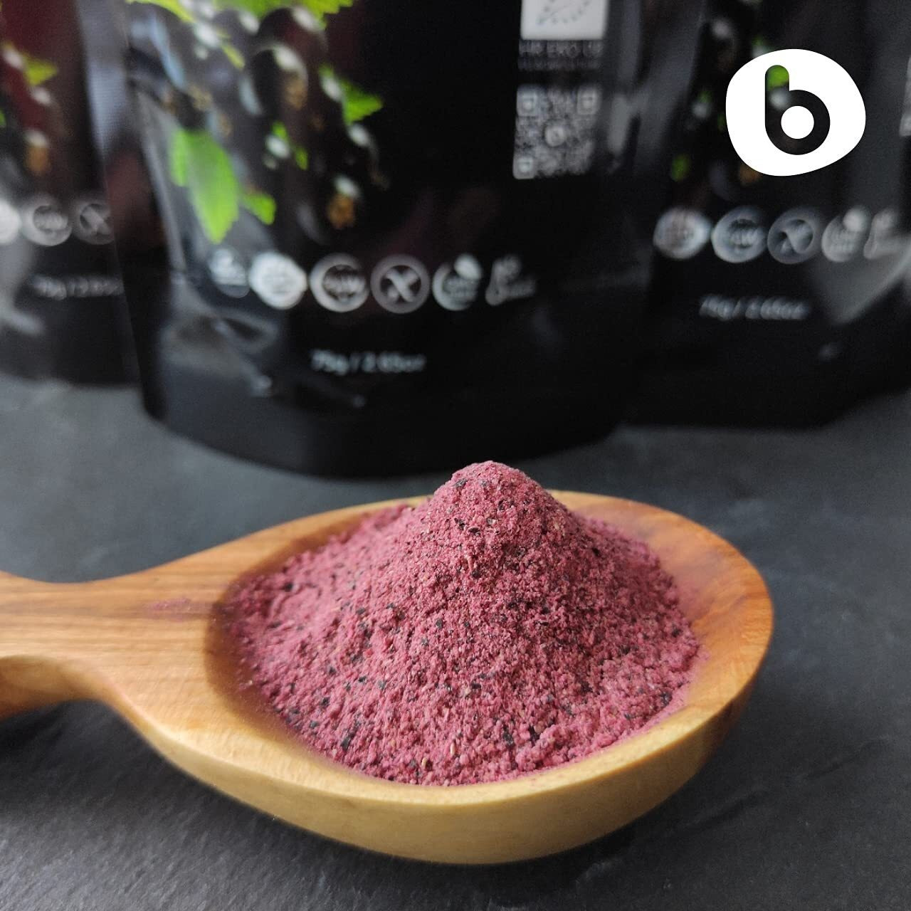 Organic Black Currant Powder From Freeze Dried Black Currants, High In Anthocyanins & Vitamins, For Smoothies, Baking And Flavoring, 6Oz