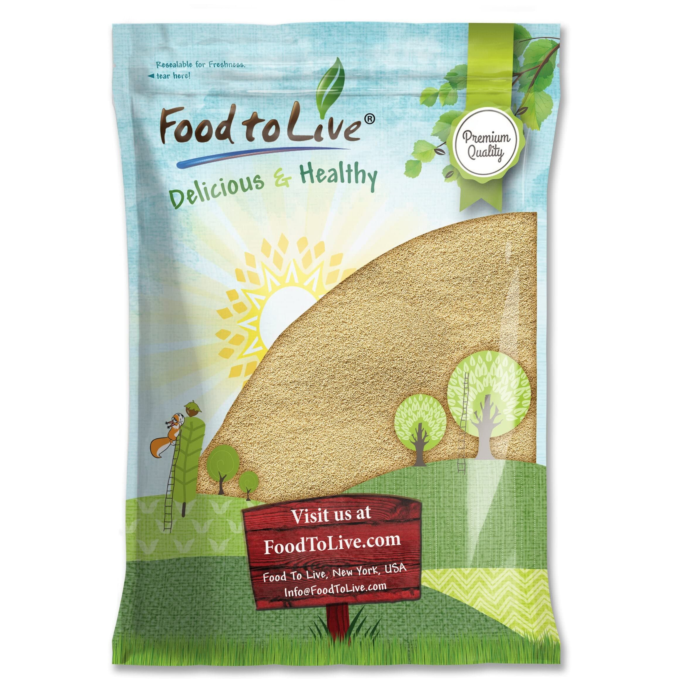 Food To Live Amaranth Grain, 12 Pounds - 100% Whole Seeds, Vegan, Kosher, Bulk. Sweet, Nutty Flavor. Rich In Protein, Calcium. Great Alternative To Rice Or Quinoa. Great For Cereal, Salads, Soups