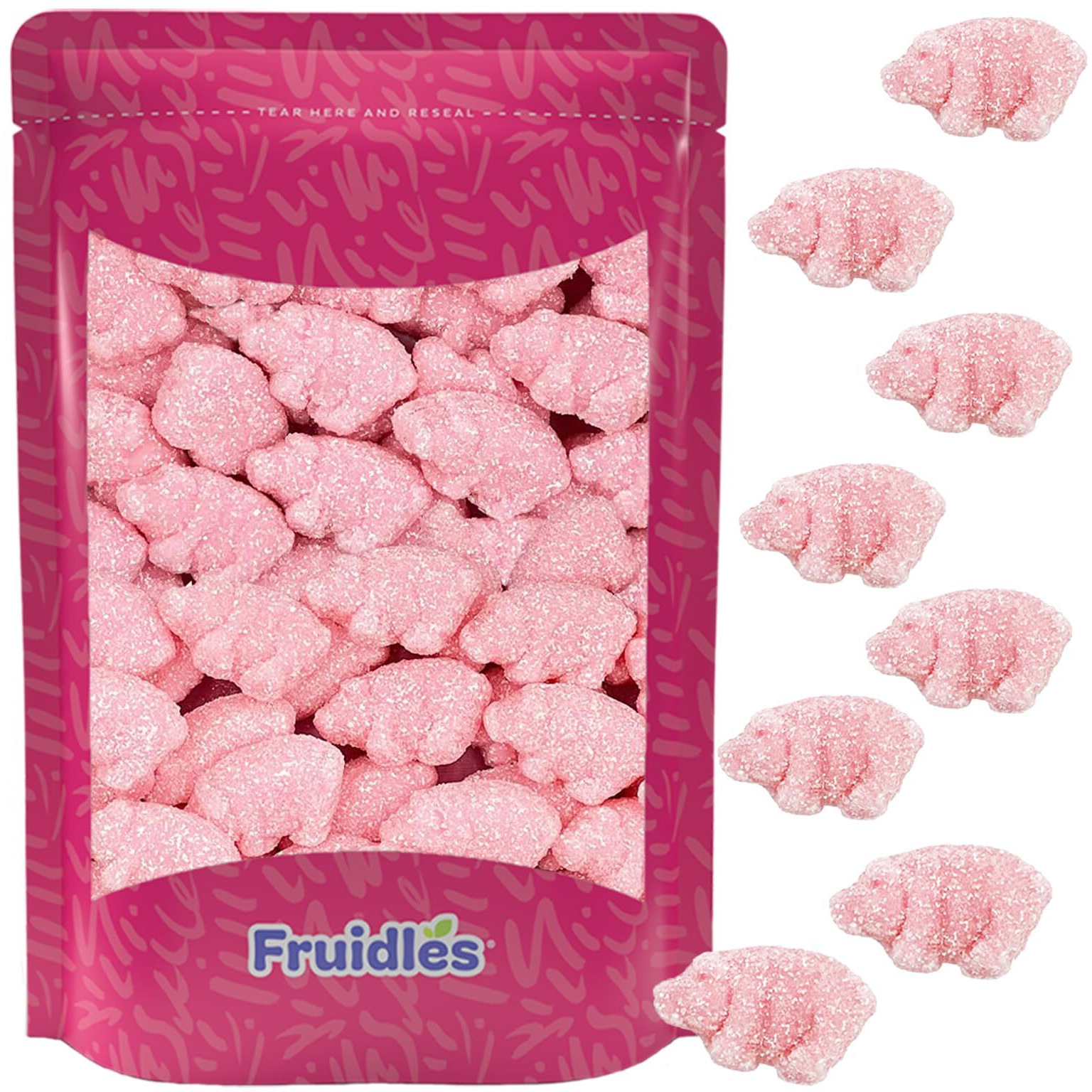 Fruidles Sour Gummy Piglets, Pink Gummies, Great For Theme Parties (1 Pound Total Of 16 Oz)