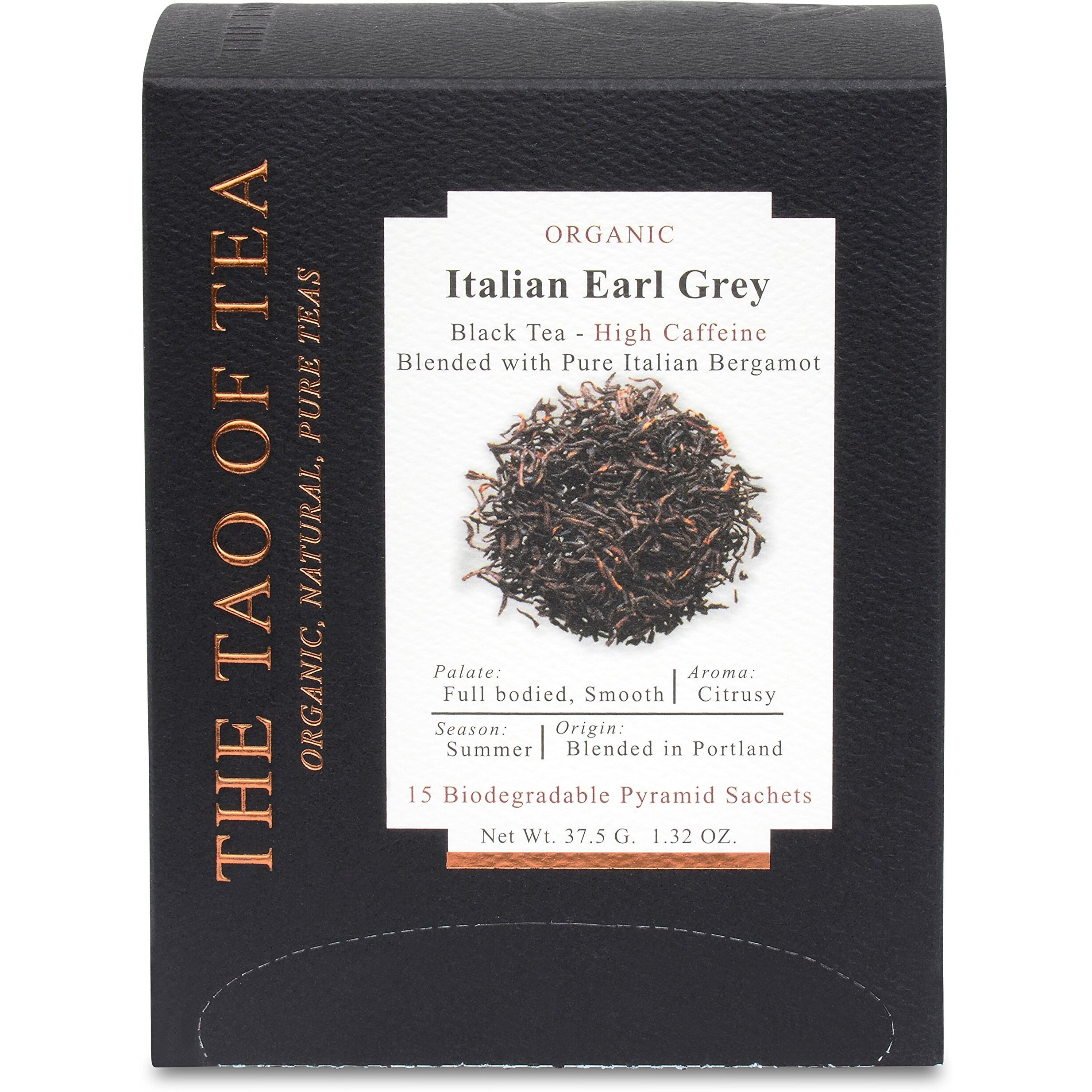 The Tao Of Tea, Italian Earl Grey, Pyramid Sachets, 15 Sachet Box