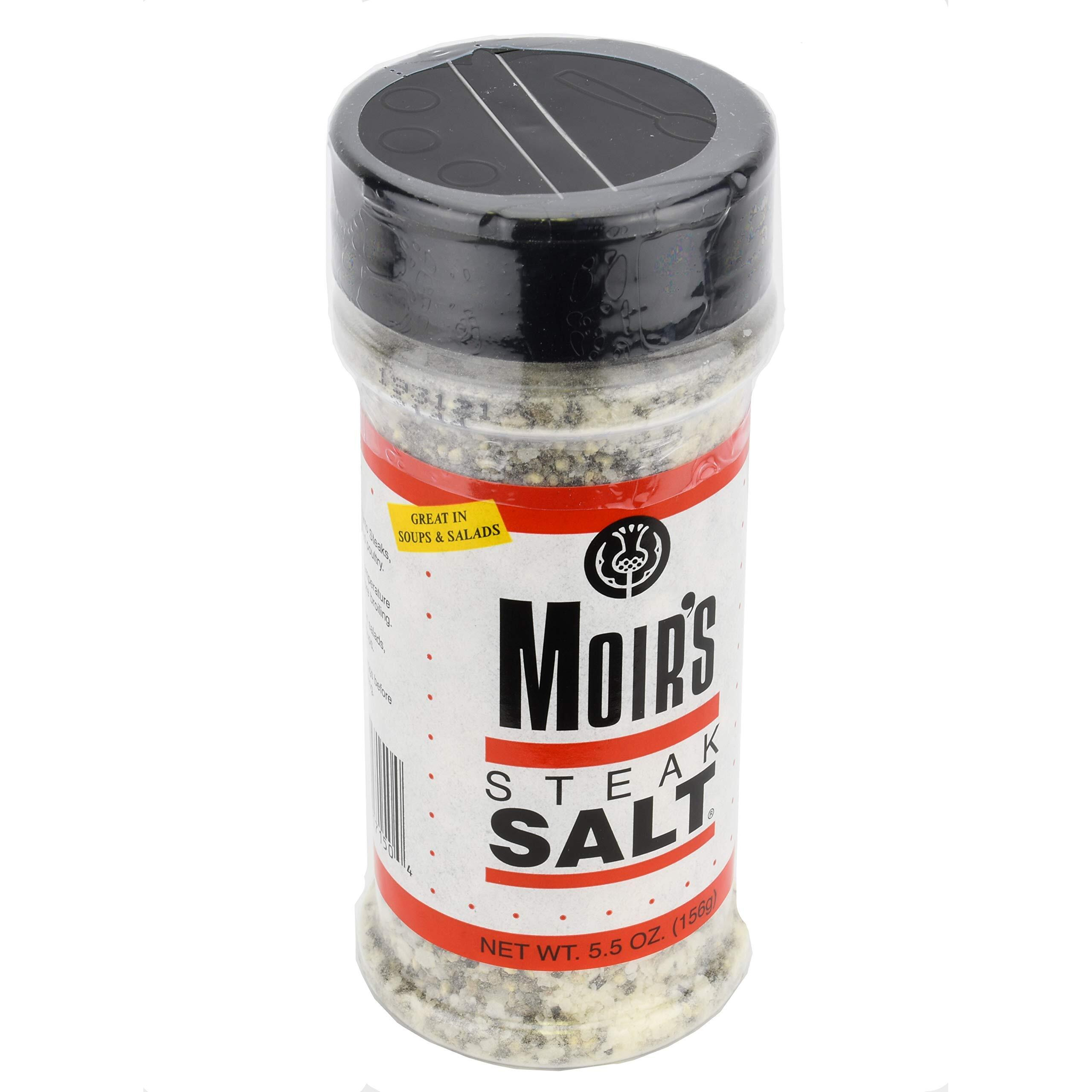 Moir's Steak Salt All Purpose Seasoning Also For Chicken Vegetables Salads Eggs 5.5 Oz