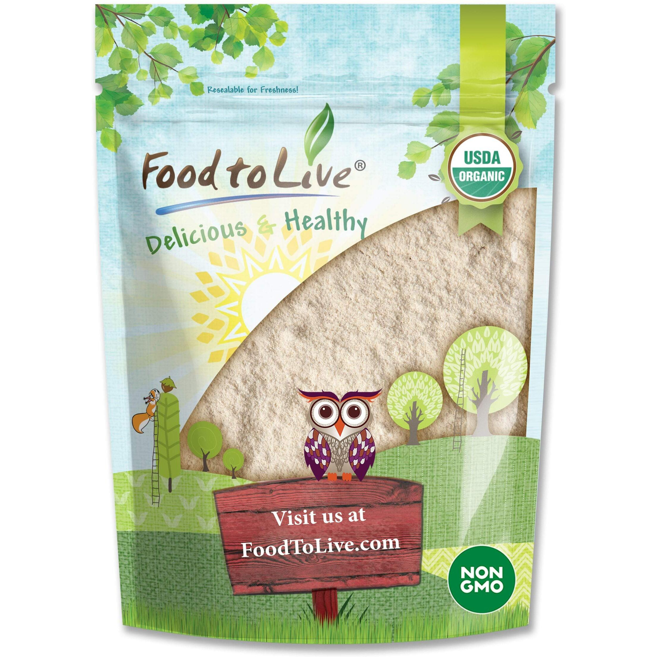 Food To Live Organic White Quinoa Flour, 2 Pounds - Non-Gmo, Fine Ground Whole Grains, Vegan Meal, Kosher, Bulk Powder. Good Source Of Protein, Dietary Fiber. Perfect For Baking, And As Thickener.