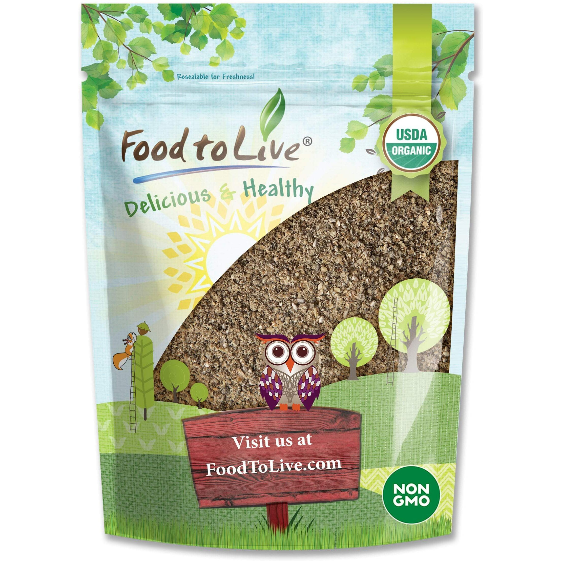 Food To Live Organic Chia Seeds Powder, 1 Pound Non-Gmo Meal, Ground Raw, Cold Milled, Kosher, Vegan, Bulk. Rich In Omega-3, Fiber, Protein. Great As Thicker. For Baking, Salads, Smoothies.