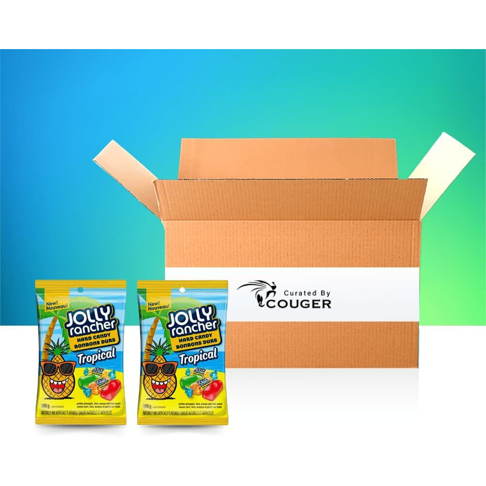 Jolly Rancher Tropical Hard Candy, 198G/7 Oz, Imported From Canada (2-Pack) Bundle With Couger Card