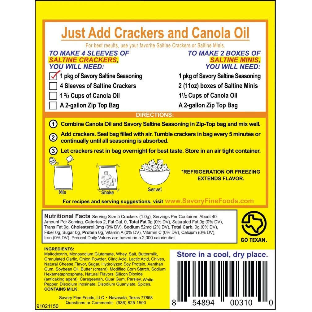 Savory Saltine Seasoning, 1.4 Ounce, Sweet Bar-B-Q, 1 Pack