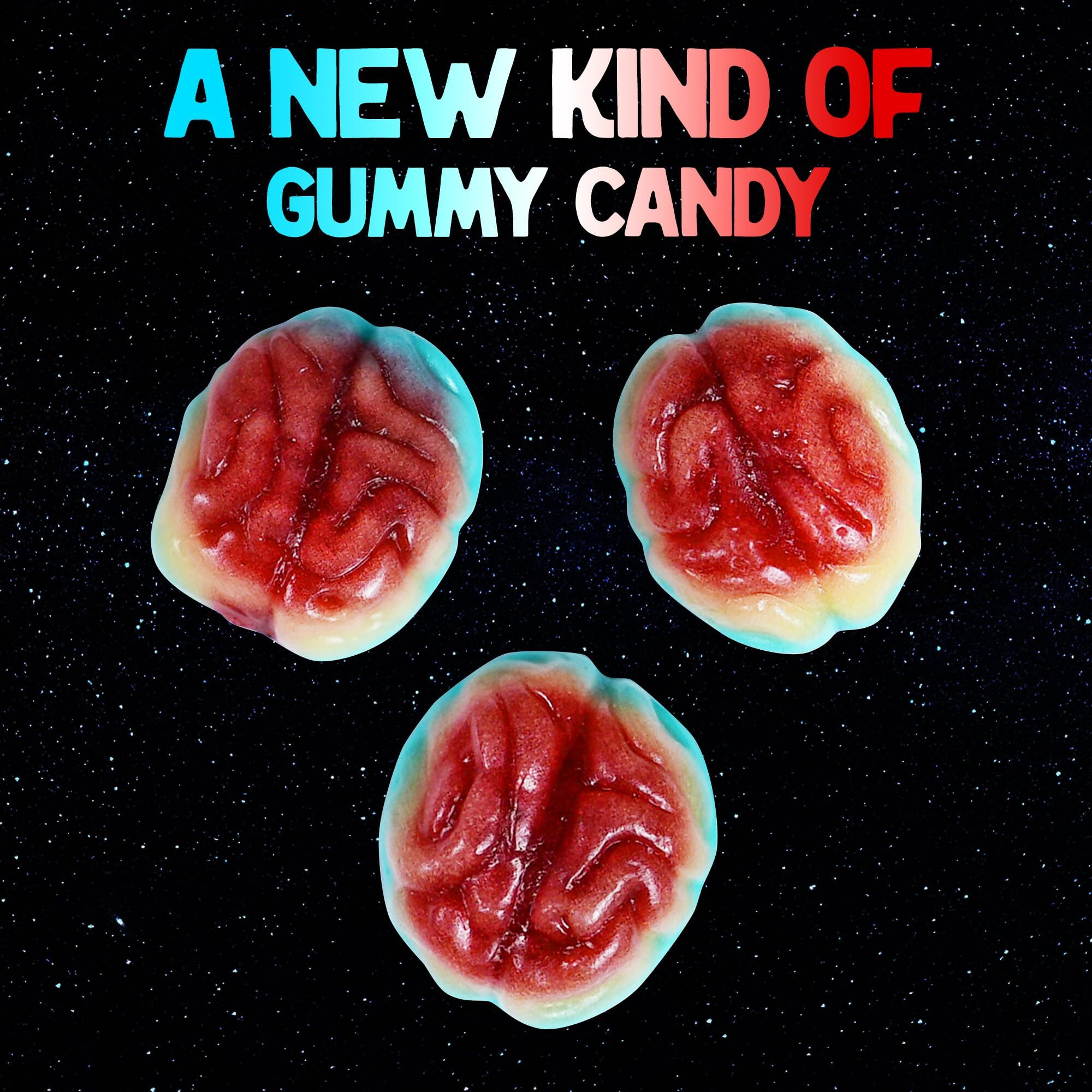 Alien Gummy Brains - 10 Ounces Of Gummy Halloween Candy For Halloween Themed Candy Occasions - Spooky Candy Halloween Gummies For Halloween Food - Halloween Gummy Candy Body Part Gummies For All Ages
