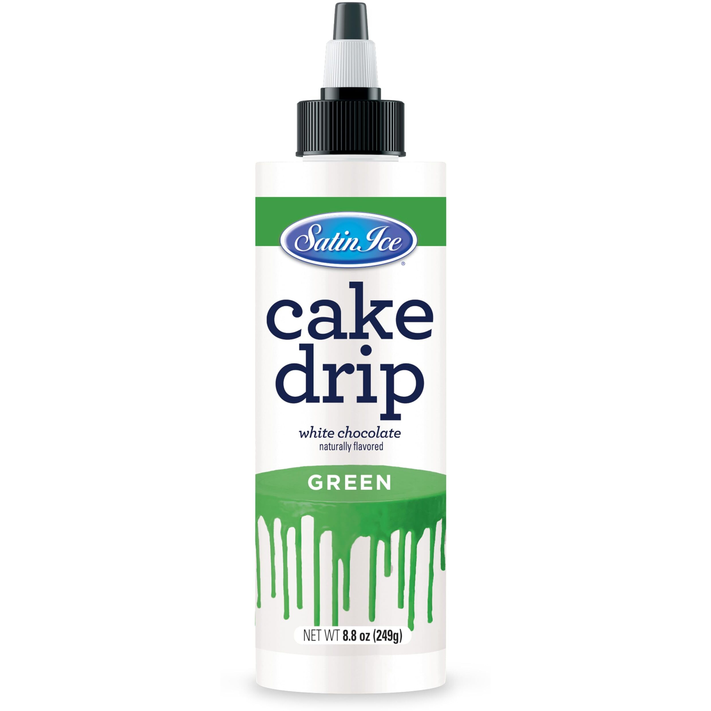 Satin Ice Cake Drip, Green, 8.8 Ounce