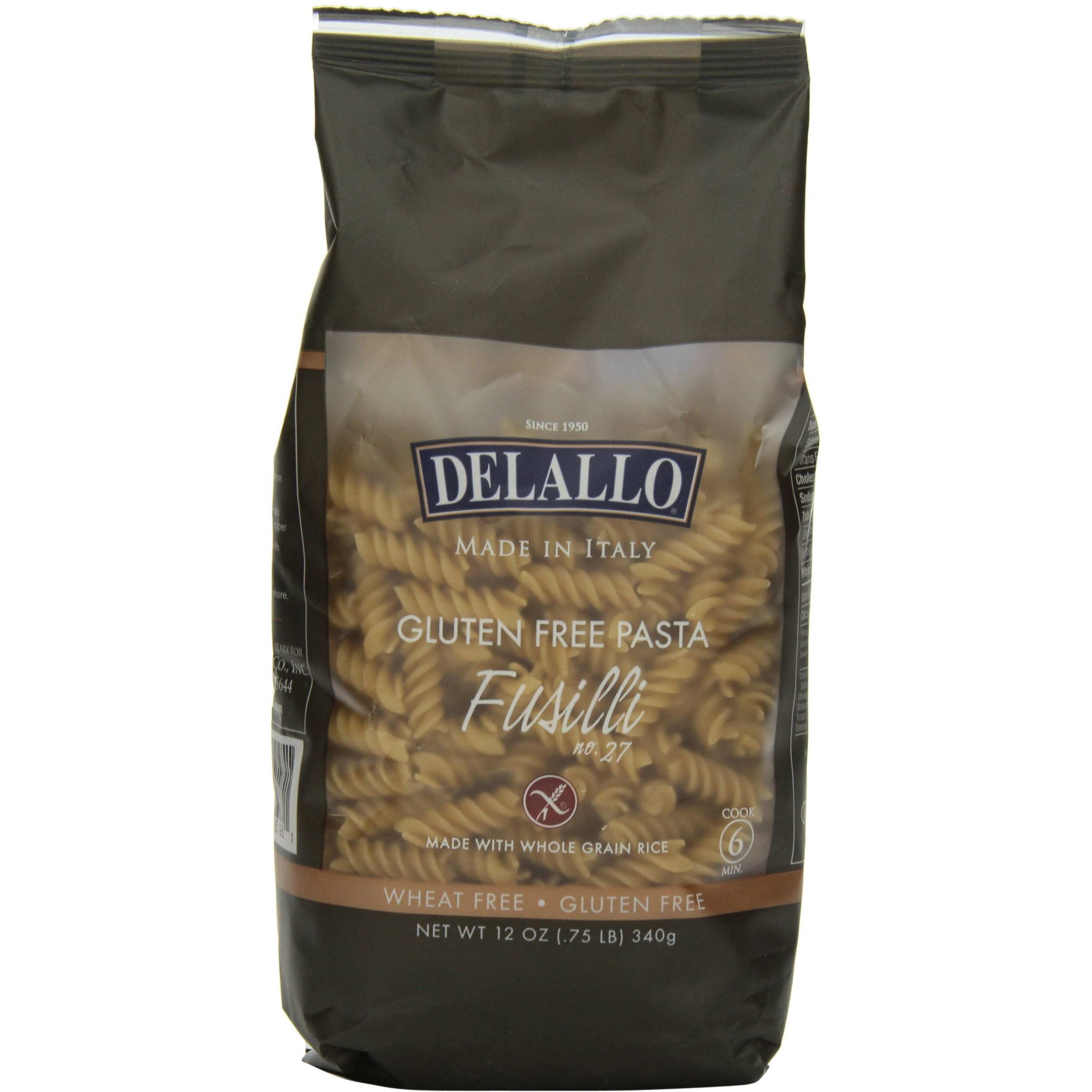 Delallo Gluten Free Pasta, Fusilli, 12 Ounce