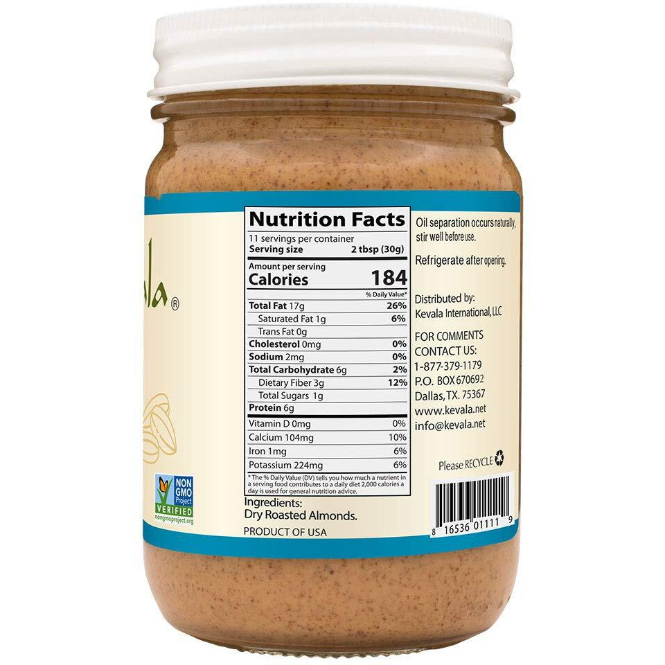 Kevala Almond Butter Creamy, 12 Oz