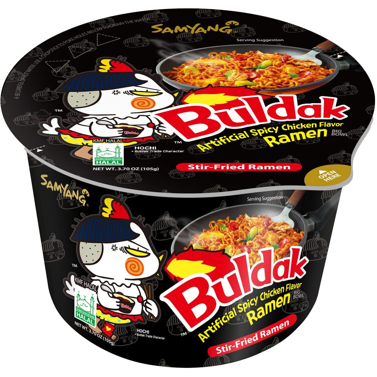 Samyang Buldak Spicy Hot Chicken Stir Fried Big Bowl Ramen 3.70 Oz (Pack Of 1)