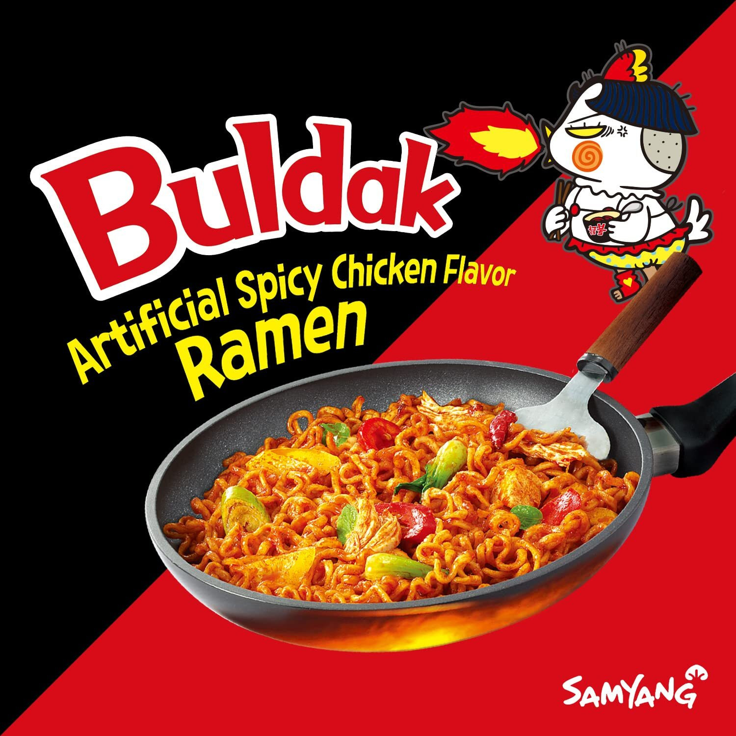 Samyang Buldak Spicy Hot Chicken Stir Fried Big Bowl Ramen 3.70 Oz (Pack Of 1)