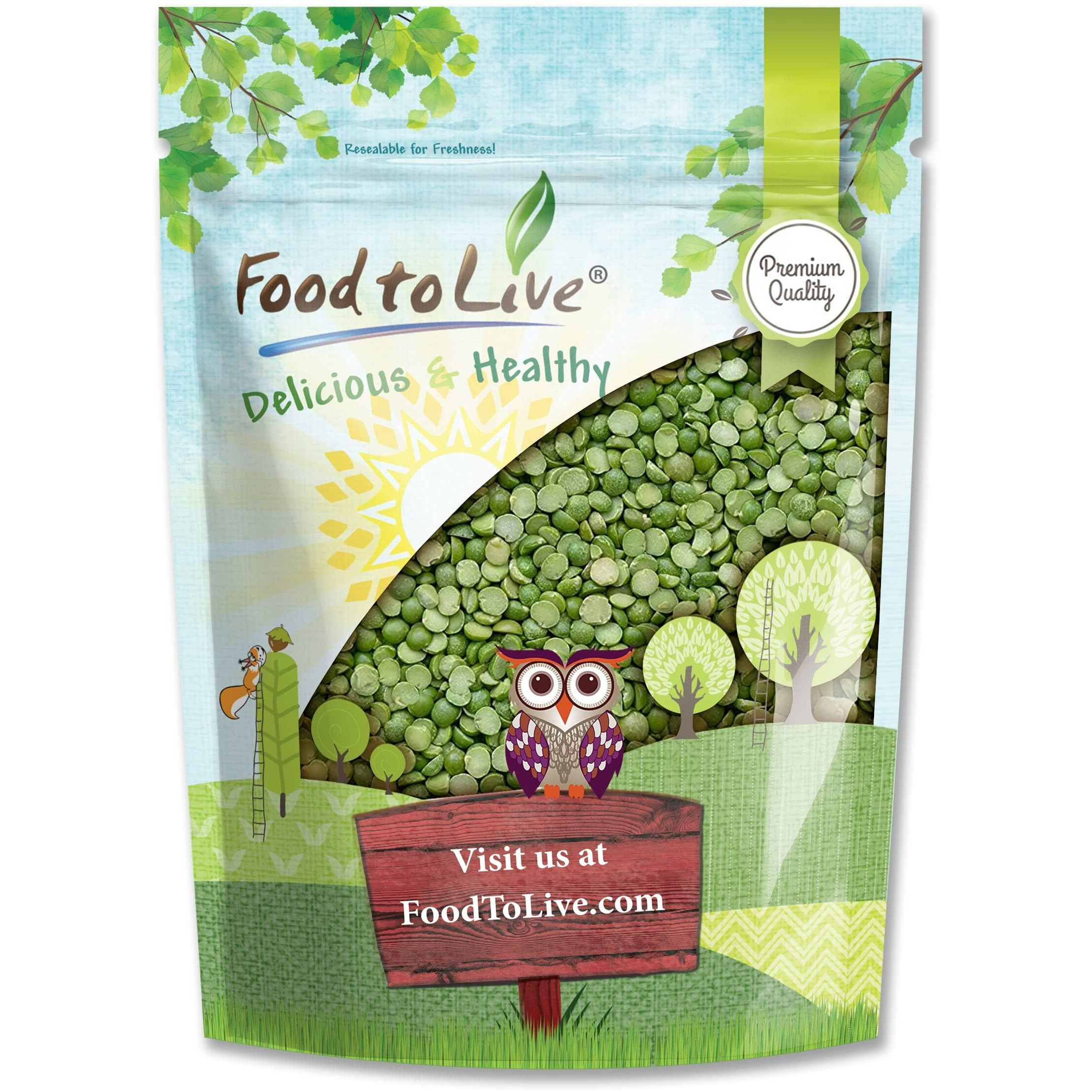 Food To Live Green Split Peas, 5 Pounds - Dried, Vegan, Kosher, Bulk. Easy To Cook. Rich In Protein, Fiber, Essential Minerals. Great For Pea Soup, Stews, Salads. Perfect To Serve With Rice.