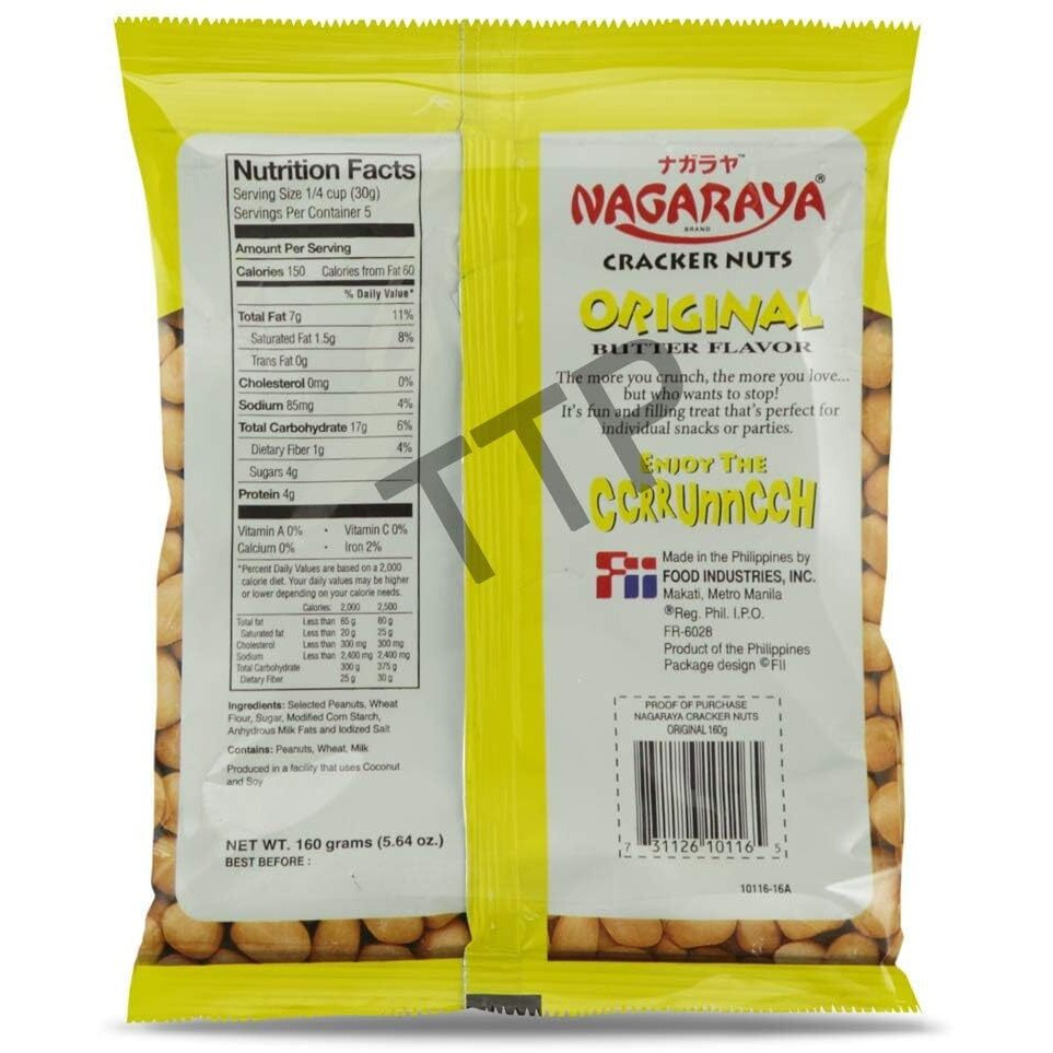 Nagaraya - Original Cracker Nuts, 160G (5.64Oz), 5-Pack