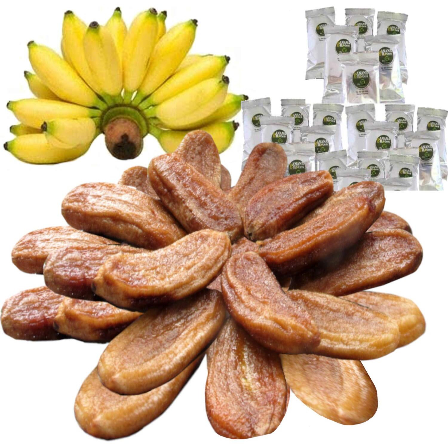 Organic Sun Dried Bananas Value Pack - Dried Fruit Individual Packs - Soft And Chewy - No Sugar Added - No Preservatives - Unsulfured Natural Snacks - 21 Oz