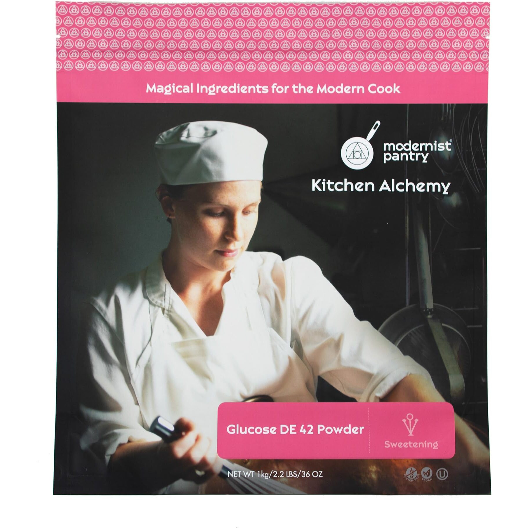 Pure Glucose De 42 Powder [Syrup Solids] Vegan Gluten-Free Ou Kosher Certified - 1Kg/2.2Lbs/36Oz