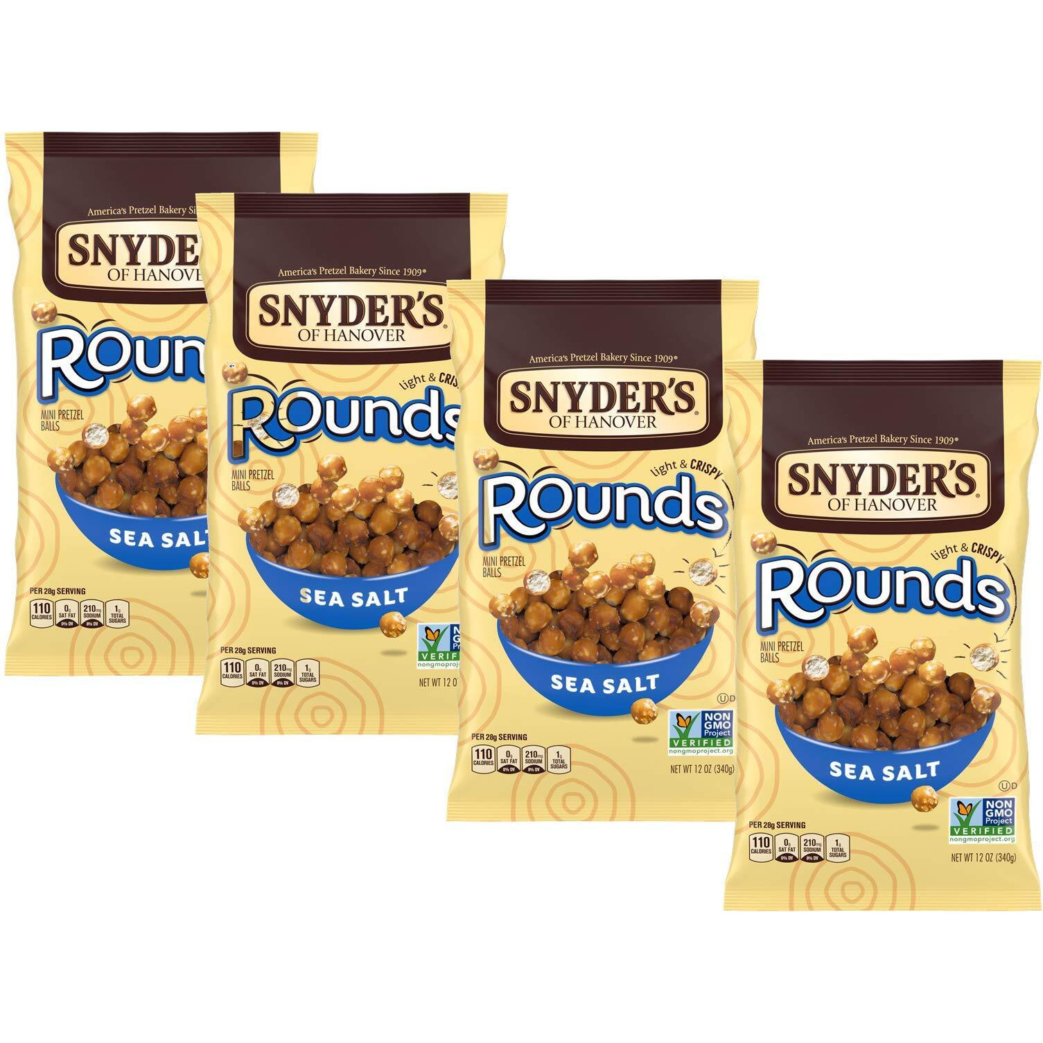 Snyder's Of Hanover Mini Pretzel Rounds, Your Choice Of Butter Flavored Or Sea Salt (Sea Salt)