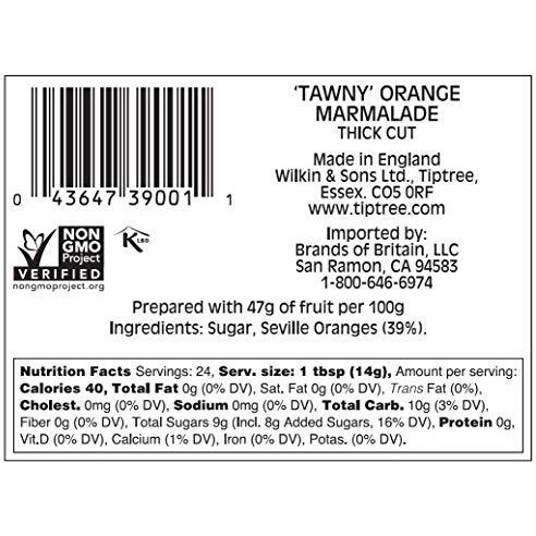 Tiptree Tawny Orange Marmalade, 12 Ounce Jars (Pack Of 6)