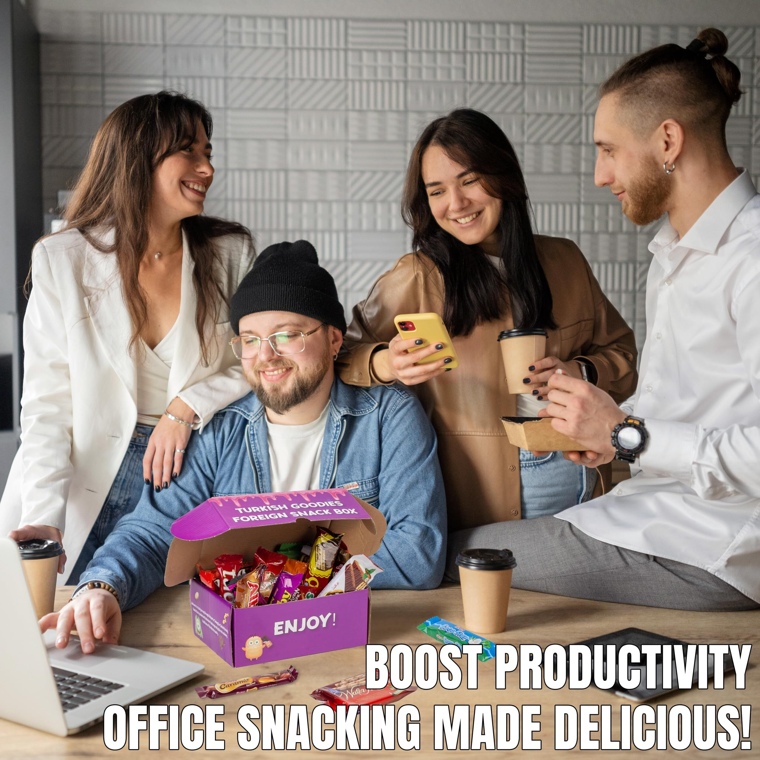 Turkish Foreign Snack Box, Gourmet Turkish Food Gift Box, Variety Of Unique Sweets And Savory Snacks From Turkey - International Snacks Box - Full Sized Snacks - 24Ct