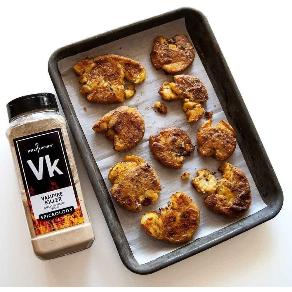 Spiceology & Hell's Kitchen - Vampire Killer - Garlic Parmesan Spice Blend - Savory All-Purpose Seasoning - 3.4 Oz
