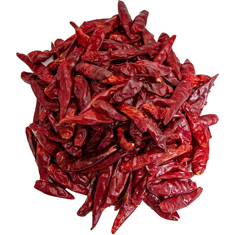 1Lb Japones Dried Whole Chile Peppers, Japanese Red Pepper, Chili Seco Pods For Authentic Mexican Food, Heat-Sealed Resealable Bag By 1400S Spices