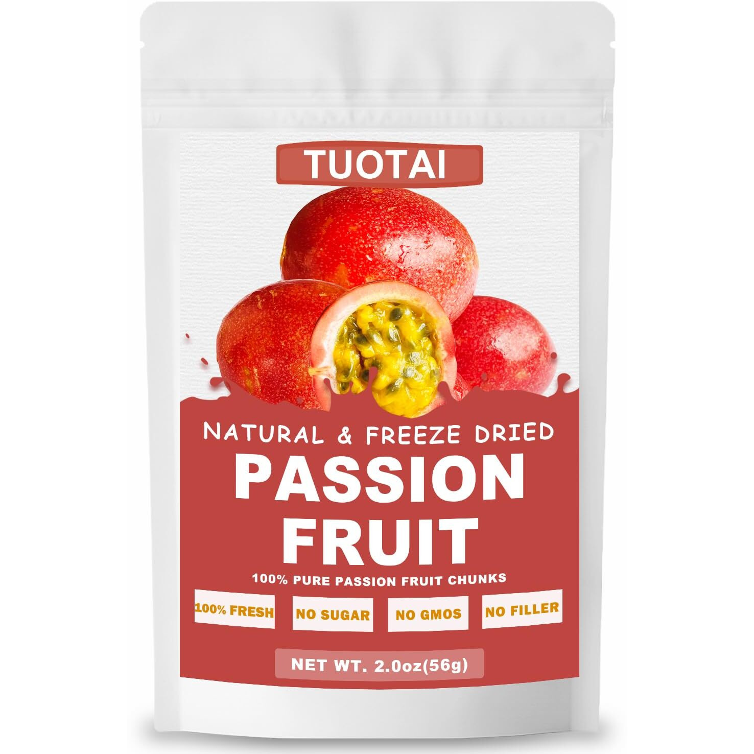 Freeze Dried Passion Fruit, 2 Ounces, Passion Fruit Chunks For Cake, Drinks And Baking Food