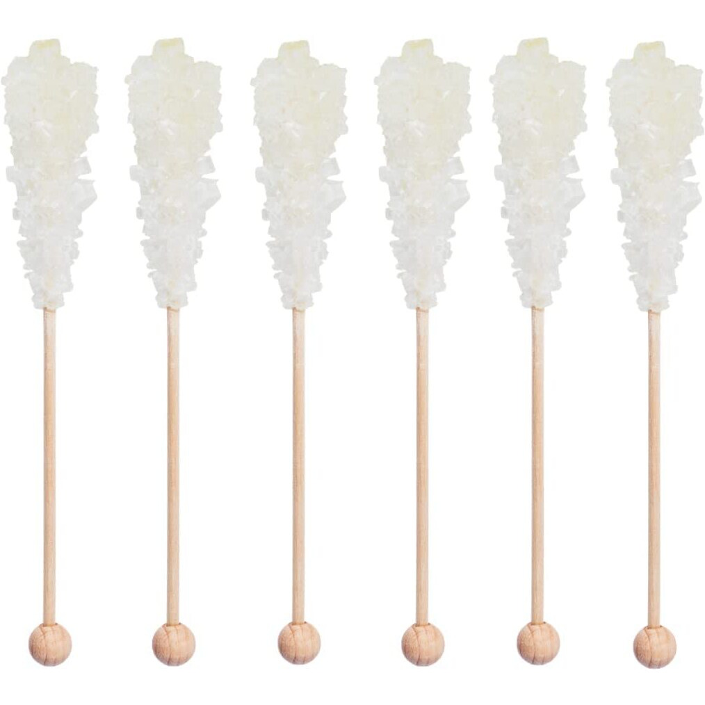 Civilized Coffee Premium Rock Candy, Large Swizzle Sugar Sticks, All Natural, Individually Wrapped, Non-Gmo, Gluten-Free (50 Count)