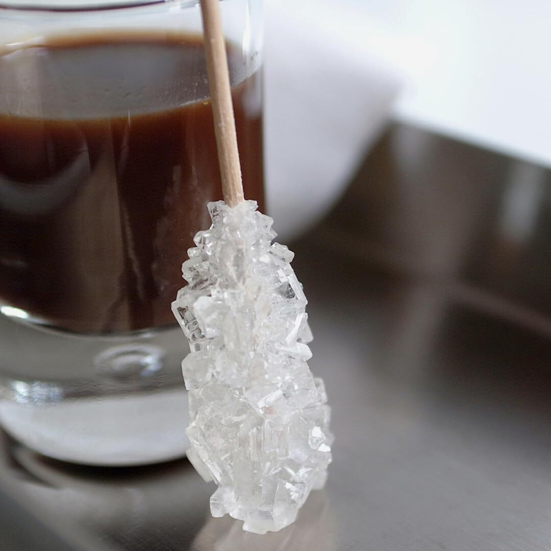 Civilized Coffee Premium Rock Candy, Large Swizzle Sugar Sticks, All Natural, Individually Wrapped, Non-Gmo, Gluten-Free (50 Count)