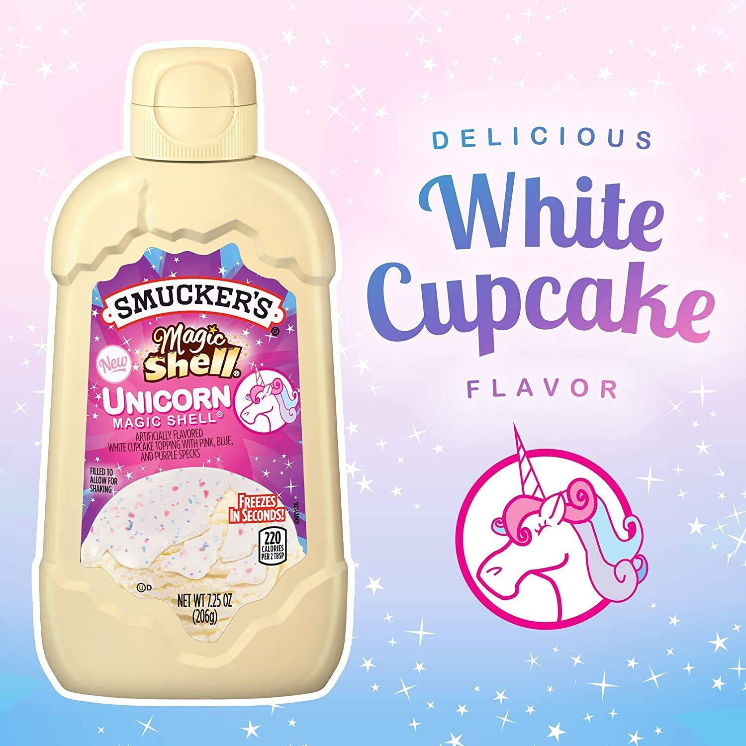 Smuckers Unicorn Magic Shell Smucker's Topping Freezes In Seconds (1) 7.25 Oz Bottle
